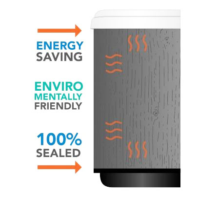 Le scellement de nos spas vous permet d'économiser davantage d'énergie.
